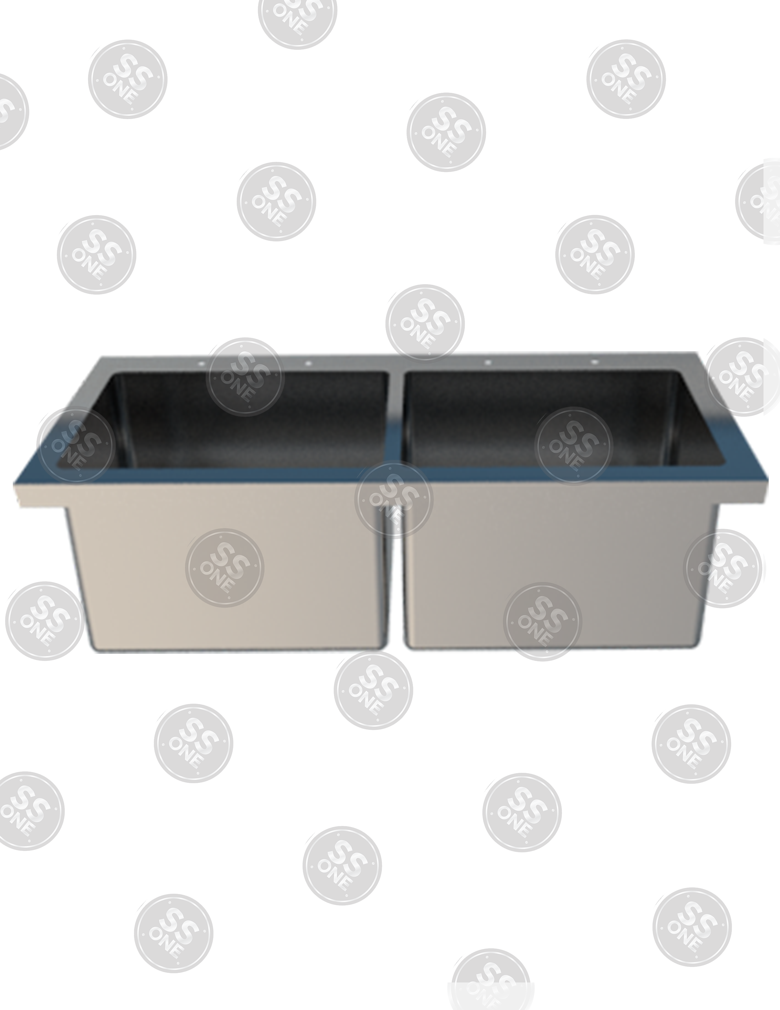 DROP IN SINK Two Compartment